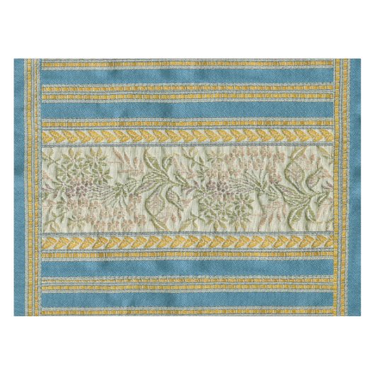 Franzosen stickten Blumen-Gewebe-Blick Tischdecke (Vorderseite (Horizontal))