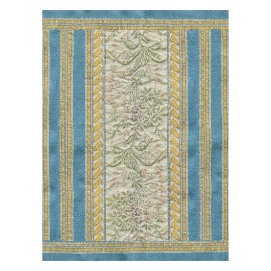 Franzosen stickten Blumen-Gewebe-Blick Tischdecke (Vorderseite)