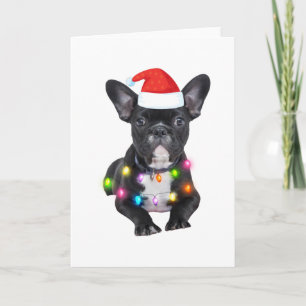 franzosen-Weihnachtsgeschenk für Bulldoggenliebhab Karte