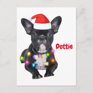 Franzosen-Weihnachtsgeschenk für Bulldoggenliebhab Postkarte