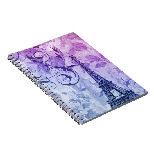 Franzoseparis Eiffel des hübschen girly Chic lila Notizblock (Rechte Seite)