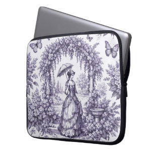 Französin im Garten Toile de Jouy Laptopschutzhülle