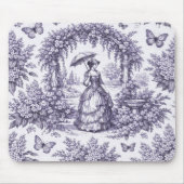 Französin im Garten Toile de Jouy Mousepad (Vorne)