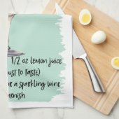 Französisch 75 Cocktail Rezept Geschirrtuch (Viertel Falte)