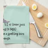 Französisch 75 Cocktail Rezept Geschirrtuch (Viertel Falte)