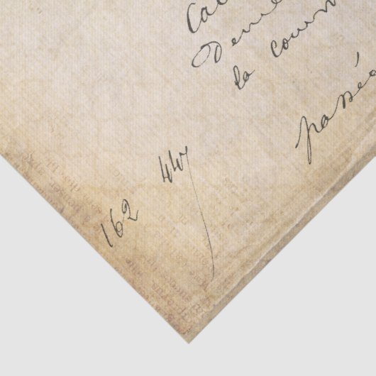 Französisch Alte Skriptdekoupage Seidenpapier (Detail)