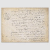 Französisch Alte Skriptdekoupage Seidenpapier (Vorderseite)