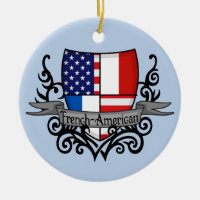 Französisch-Amerikanische Schild-Flagge