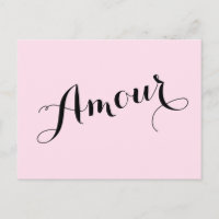 Französisch Amour Liebe Rosa und Schwarz Chic Pari