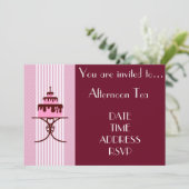 Französisch Art Deco Nachmittags Party Einladung (Stehend Vorderseite)