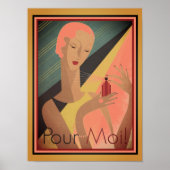 Französisch, Art Deco, Pour Moi Parfüm Poster (Vorne)