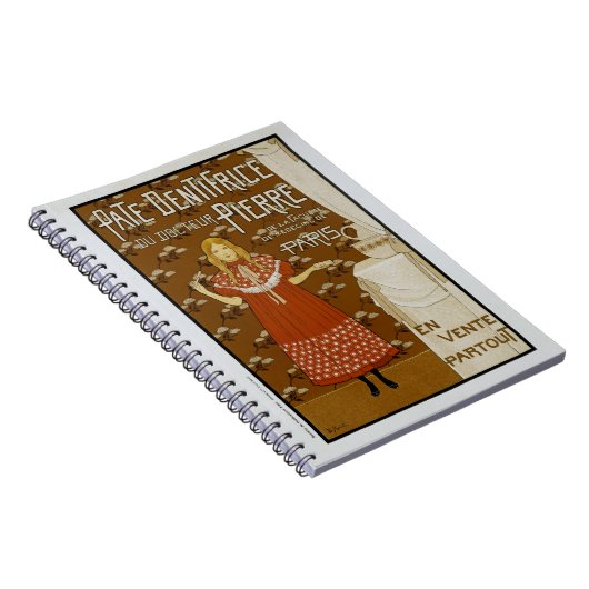 Französisch Art Nouveau Toothpaste Ad Notizblock (Rechte Seite)