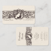 Französisch Art Nouveau Viktorianisch Flora Visitenkarte (Vorne/Hinten)