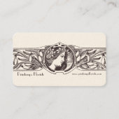 Französisch Art Nouveau Viktorianisch Flora Visitenkarte (Vorderseite)