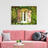Französisch Bauernhaus Fenster & Shutters Canvas P Leinwanddruck (Insitu (Wohnzimmer))
