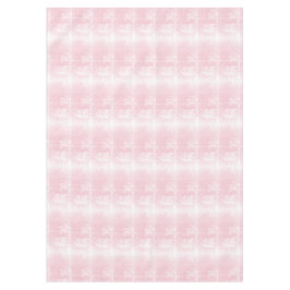 Französisch-Birdcage-Weiß auf Muschel-Rosa Tischdecke