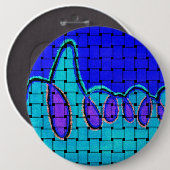 Französisch Blau Abstrakt mit Woven Texture Button (Vorne & Hinten)