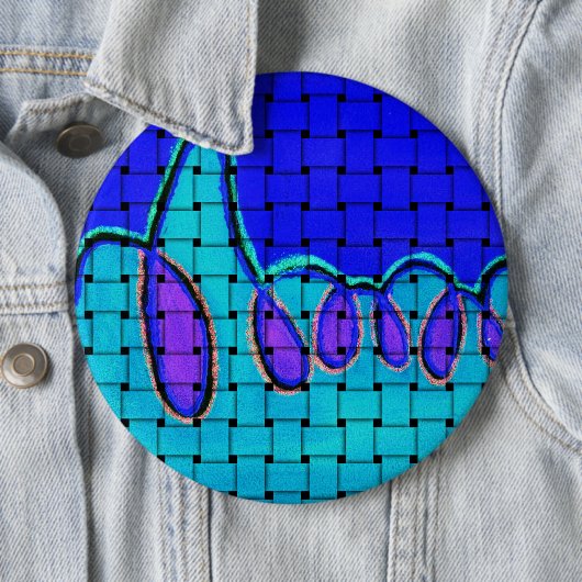 Französisch Blau Abstrakt mit Woven Texture Button (Beispiel)