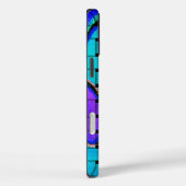 Französisch Blau Abstrakt mit Woven Texture Case-Mate iPhone Hülle (Rückseite / Rechts)