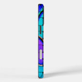 Französisch Blau Abstrakt mit Woven Texture Case-Mate iPhone Hülle (Rückseite / Rechts)