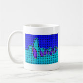 Französisch Blau Abstrakt mit Woven Texture Kaffeetasse (Links)