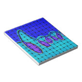 Französisch Blau Abstrakt mit Woven Texture Notizblock (angewinkelt)