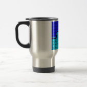 Französisch Blau Abstrakt mit Woven Texture Reisebecher (Links)