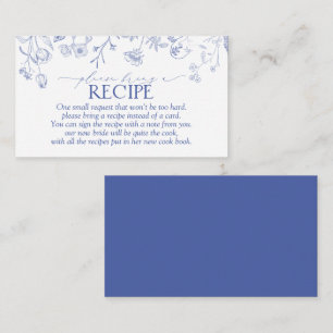 Französisch blau Bitte bringen Sie eine Rezept-Ums Begleitkarte
