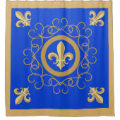 Französisch Blau Duschvorhang (Vorderseite)