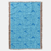 Französisch Blau Geometrisch Decke (Vorderseite Vertikal)