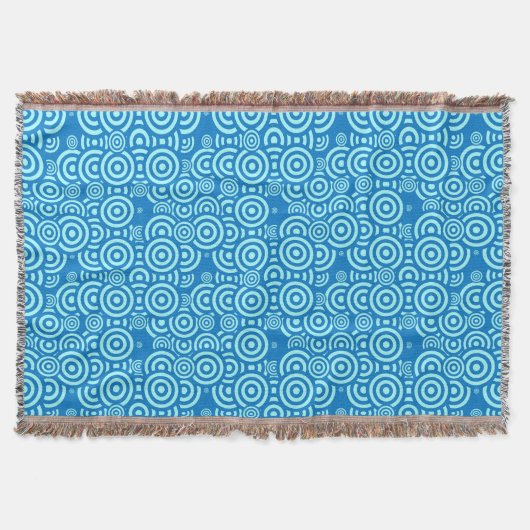 Französisch Blau Geometrisch Decke (Vorderseite)