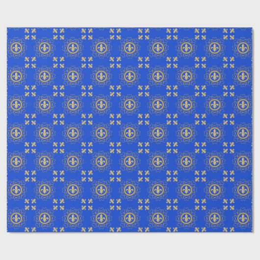 Französisch Blau Geschenkpapier (Flach)