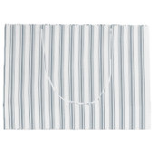 Französisch Blau gestreift Große Geschenktüte (Rückseite)