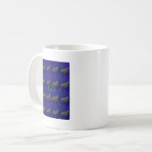 Französisch Blau "Let's Go Zebra" Abstrakte Printw Kaffeetasse (Vorderseite Links)
