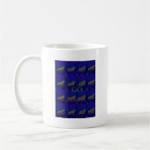 Französisch Blau "Let's Go Zebra" Abstrakte Printw Kaffeetasse (Links)