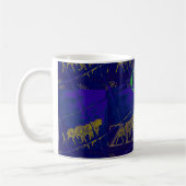 Französisch Blau "Let's Go Zebra" Abstrakte Printw Kaffeetasse (Links)
