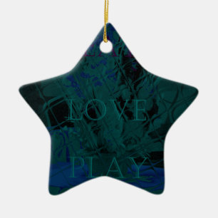 Französisch Blau Liebe Essen Spielen Blumenfarben Keramikornament