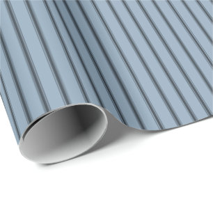 Französisch Blau Rustikal Dünne Ticking Streifen Geschenkpapier