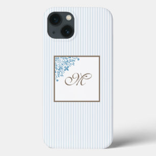Französisch Blau Streifen Fleur de Lis Schrift Mon Case-Mate iPhone Hülle