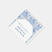 Französisch Blau Toile Garten Brautdusche Serviette (Ecke)