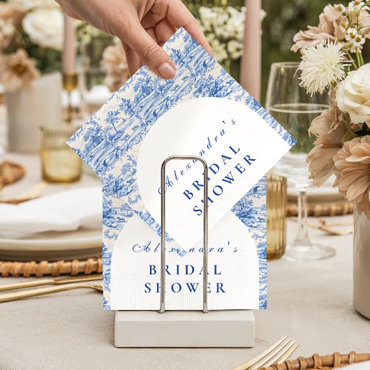 Französisch Blau Toile Garten Brautdusche Serviette