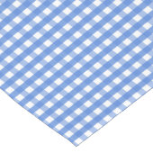 Französisch Blau und Weiß Gingham Mittelgroßer Tischläufer (Ecke)