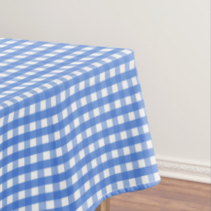 Französisch Blau und Weiß Gingham Tischdecke