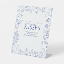 Französisch Blau Viktorianisch wie viele Küsse Sockelschild