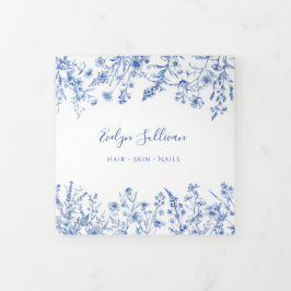 Französisch-blaue Wildblumen dreifach Broschüre