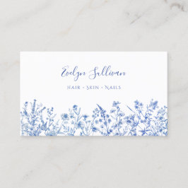 Französisch-blaue Wildblumen-Visitenkarte Visitenkarte