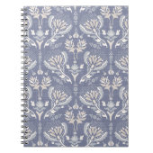 Französisch-blauer Damast, Shabby Chic. Notizblock (Vorderseite)
