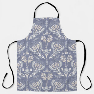 Französisch-blauer Damast, Shabby Chic. Schürze