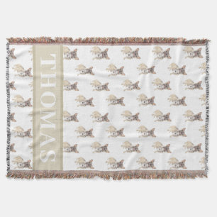 Französisch (Blauer Fawn Dreifarbig) Babydecke Decke