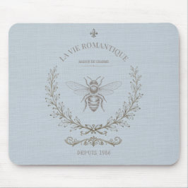 Französisch Blaues Honigbiene Vintage Französische Mousepad
